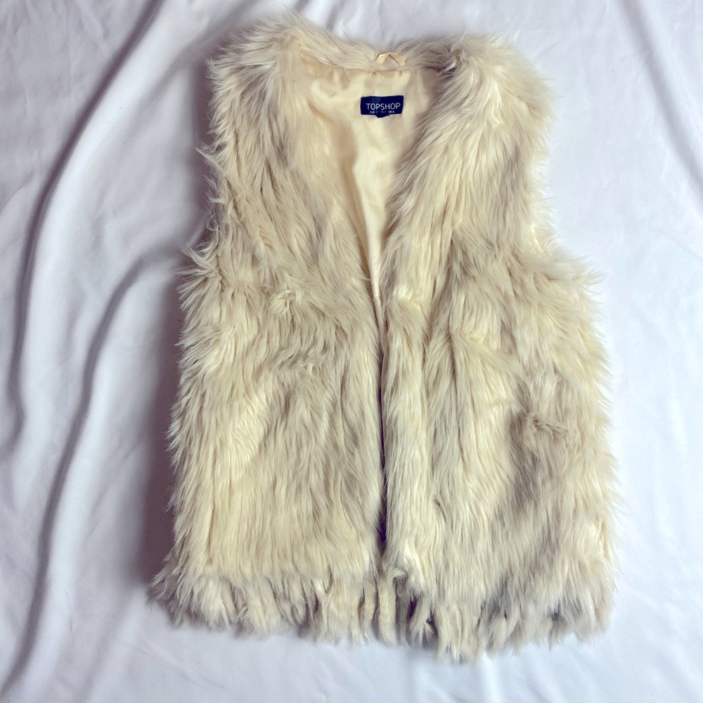 Top shop faux fur vest
